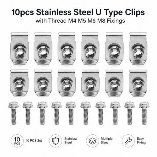 10pcs clips and - u,