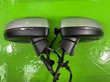 AUDI A3 WING MIRRORS ICE SILVER LX7W DRIVER PASSENGER MK3 2012-2016 MANUAL FOLD