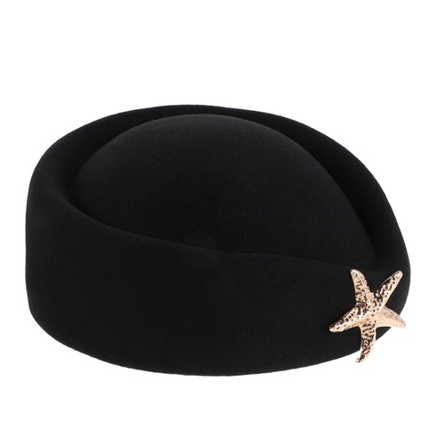 French stewardess hat felt - french,