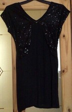 PUSSYCAT London, Ladies Size S, Black Mini Dress, Pre-owned