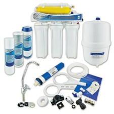 Reverse Osmosis Water Filter System 50 GPD 6 Stage Unpumped for Residential Use