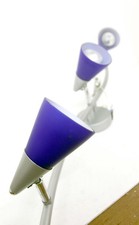 Retro spot light bar with triple purple lamp shades