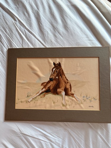 Original unframed painted and - unframed,
