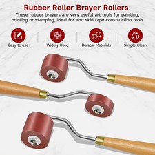 3x Rubber Rollers 1cm/2cm/3cm