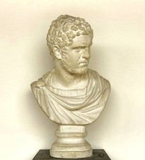 Vintage Caracella Roman Emperor Marble di latte Bust- Delivery Available 
