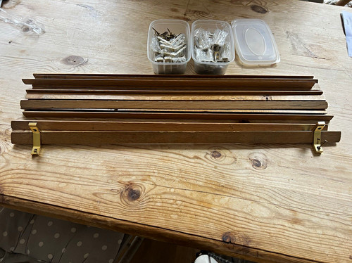 Wood stair rods - stair, brass