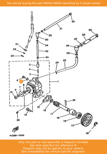 Yamaha gasket 90430 04004 oem - yamaha, gasket,