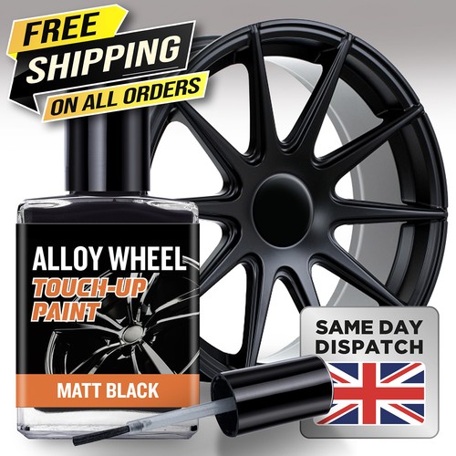 Matt black alloy wheel touch - alloy,