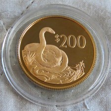 FIJI 1986 WWF FIJIAN SNAKE ( OGMODON ) GOLD PROOF $200