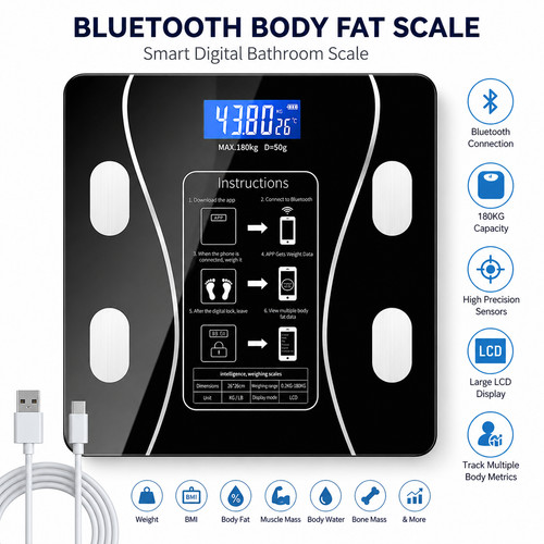 Bluetooth smart body - fat, scale