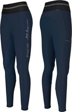 Pikeur Gia Athleisure Full Grip Breeches ladies night blue size 42 UK 14 tights