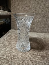Waterford Crystal: Retired Glandore Flower Vase Hand Blow Cut Glass Signed large