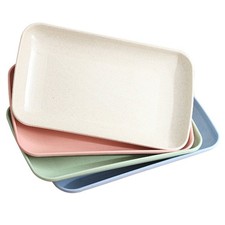  4Pcs Rectangular Salad Plates