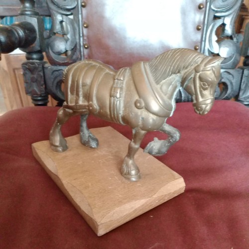 Brass cart horse - brass,