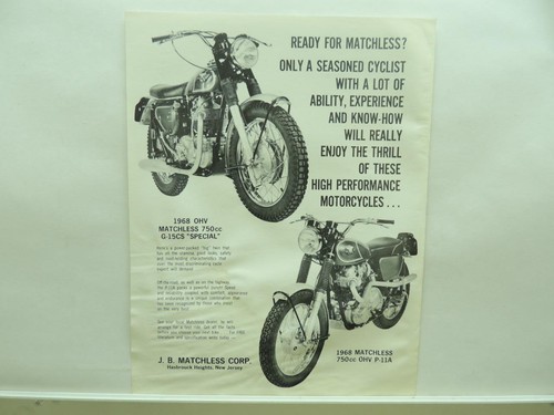 1968 matchless g15cs special - matchless,