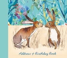 Gifted Stationery Kissing Hares Address & Birthday Book Hardback With Tabs
