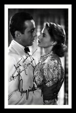 Ingrid Bergman - & Humphrey Bogart - Casablanca Autograph Signed & Framed Photo