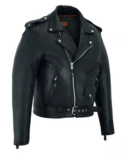 Leather black men vented - leather,
