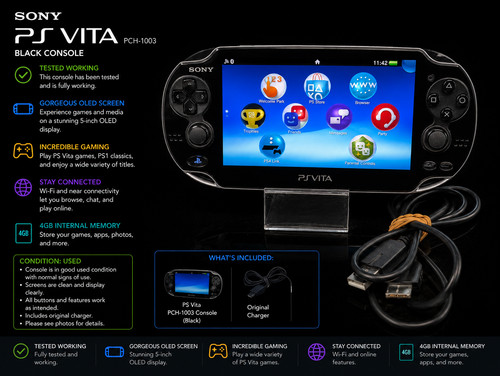 Sony vita pch 1003 black - pch-1003,
