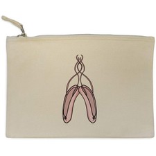 'Ballet shoes' Canvas Clutch Bag / Accessory Case (CL00038511)