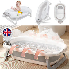 Foldable Baby Bath Tub with Temperature & Cushion Bath Pad + Bath Net 0-36Months