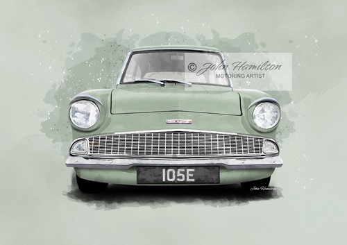 Personalised ford anglia 105e - ford,