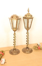 Vintage Pair of Brass Lantern