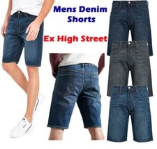 Ex Catalogue Mens Denim Stretch Shorts Cotton Summer Half Pants Regular Fit