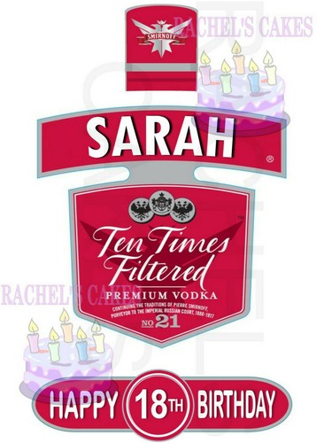 Edible icing smirnoff vodka - smirnoff,