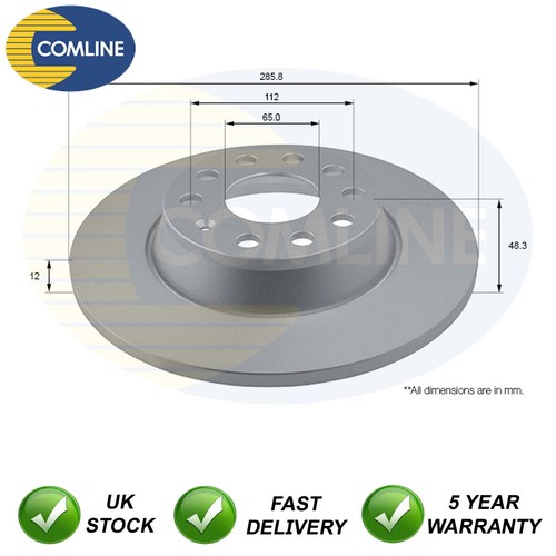 Brake disc rear - comline, fits