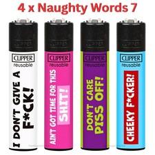 4 Clipper Lighters NAUGHTY