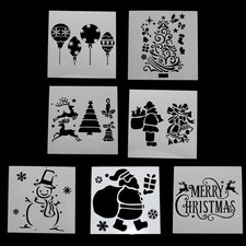 7 Pieces Cake Decorating Stencils Christmas Cookie Wedding Cake Decorative Mold