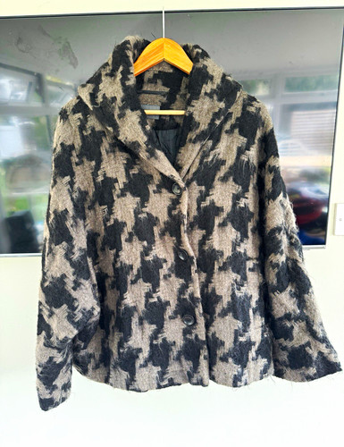Oska grey black houndstooth - grey,