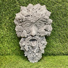 Concrete Green Leaf Man Wall