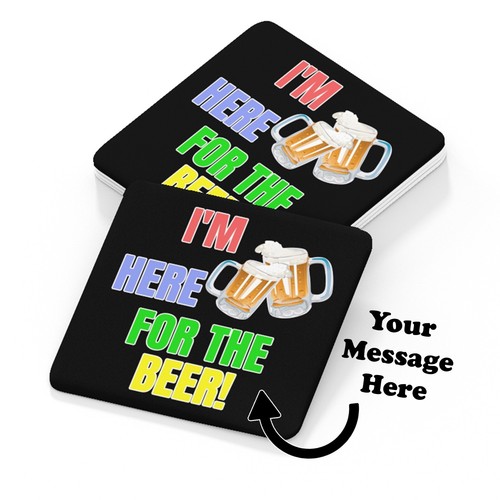 Personalised beer mats drinks - beer,