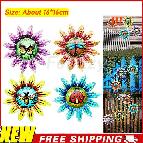 Metal flower wall art - metal, outdoor