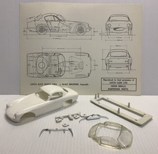 ORIGINAL SUPER SHELLS 1960's 1.32 SLOT CAR LOTUS ELITE SRS 2 BODY PARTS & SHEET*