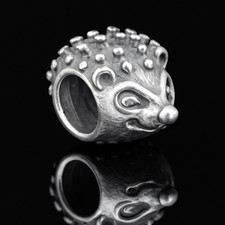 925 Sterling Silver Hedgehog Charm Bracelet Bead - Animal Gift for Her