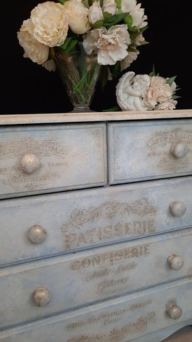 Vintage hand painted pine - hand,