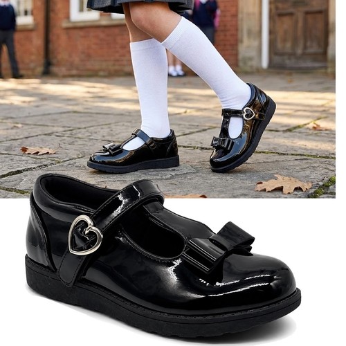 Girls school shoes patent - school,