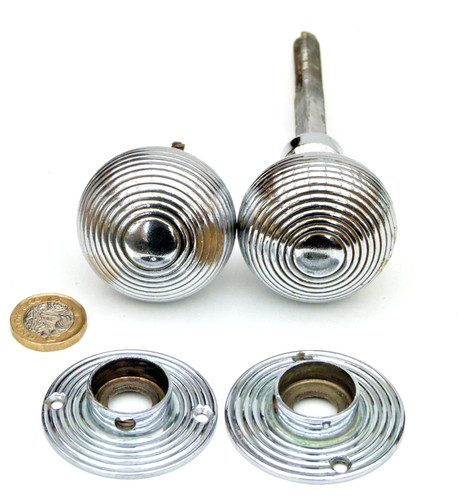 Pair edwardian antique chromed - pair,