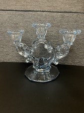 Vintage Blue Glass 3-Light