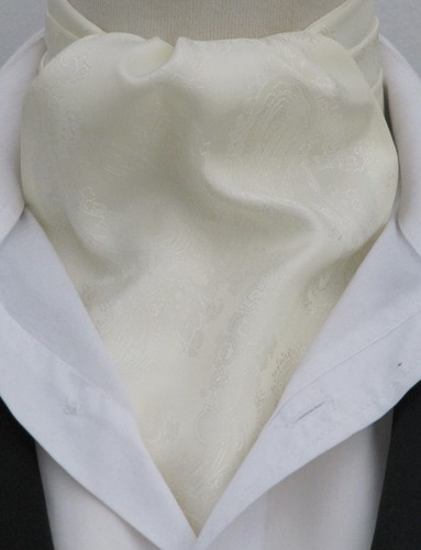 Mens cream paisley - mens, satin