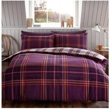 Luxury100% Cotton   Flannelette Duvet Quilt Cover Set, Soft  Double King Size