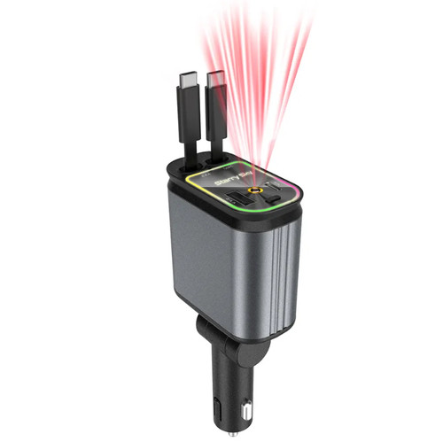 Retractable car charger 4in1 - retractable,
