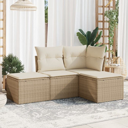 Garden sofa set beige cream - set,