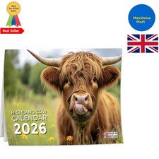 Luxury 2026 Highland Cow Wall