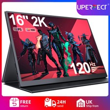 16.0" 120Hz Portable Monitor 2K QHD Screen 2560*1440 QHD IPS LCD Gaming Display