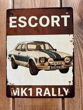 Ford Escort Mk1 Rally Tin Sign