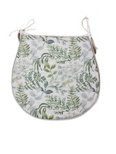 Green & Grey Floral D-Shaped